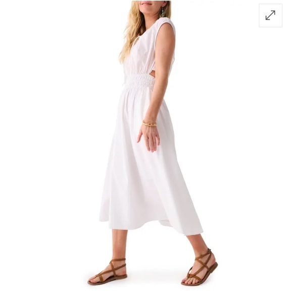 FAHERTY BRAND
Amalfi Cutout Dress - White midi summer dress size XS New with tag - Picture 5 of 5